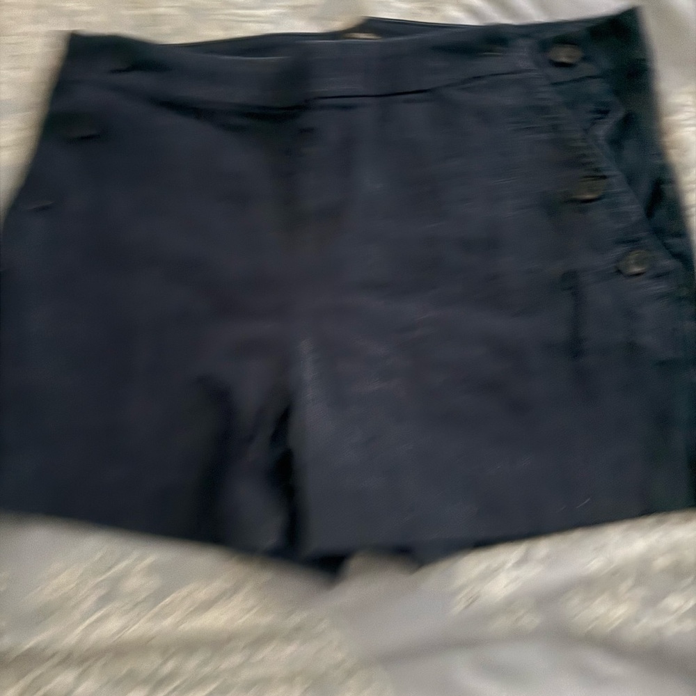 Banana Republic Navy Side-Button Jean Shorts